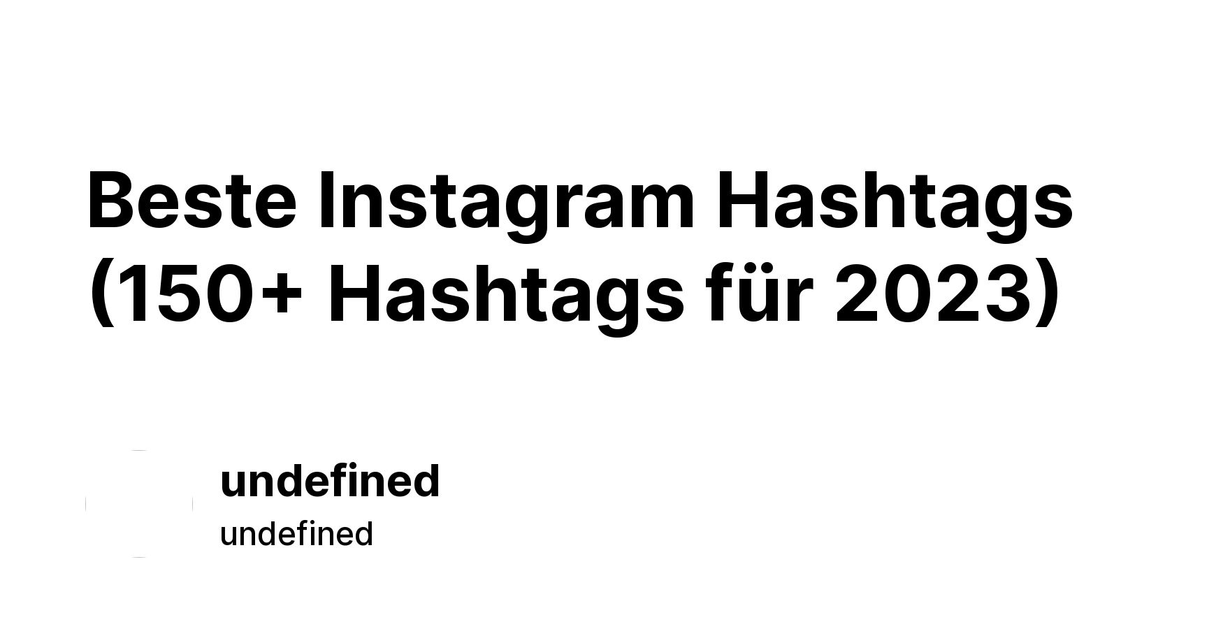Beste Instagram Hashtags (150+ Hashtags für 2023) ikas